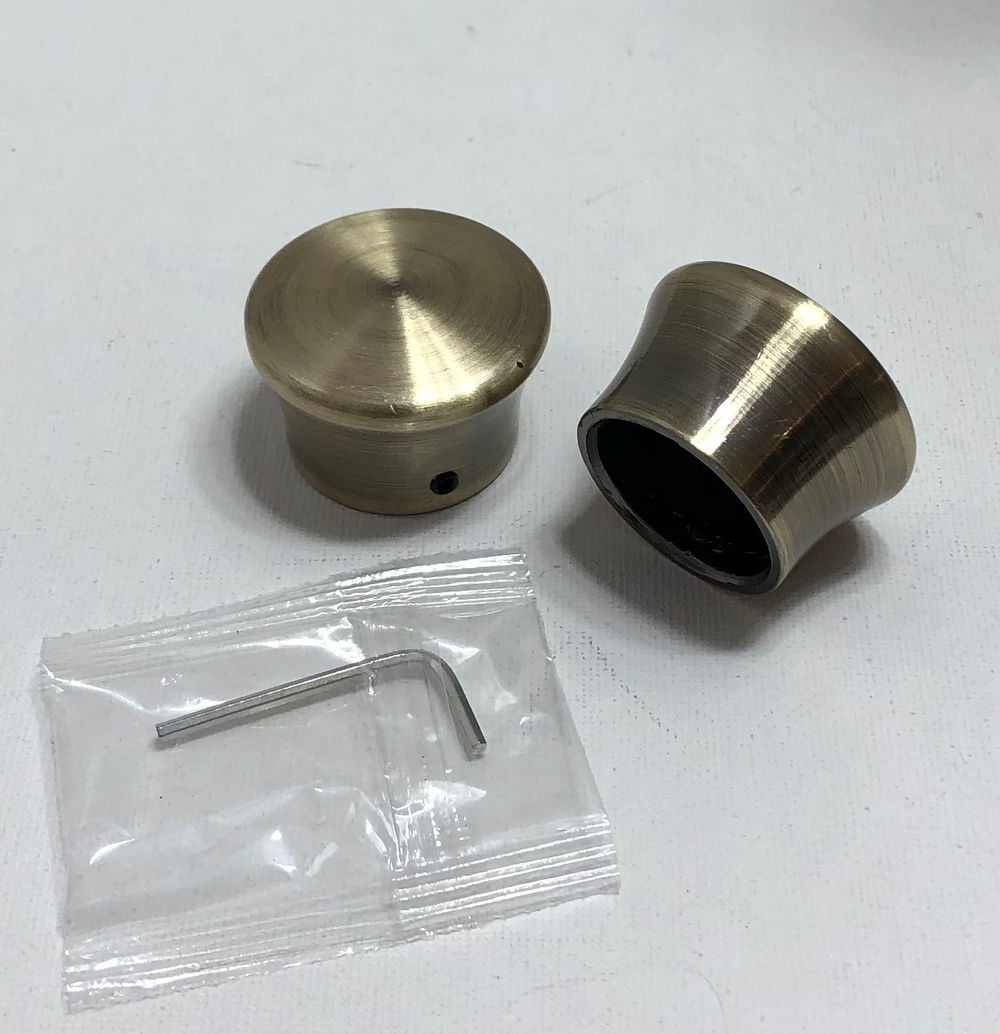 Наконечники для кованых карнизов d25 мм Филда, цвет антик