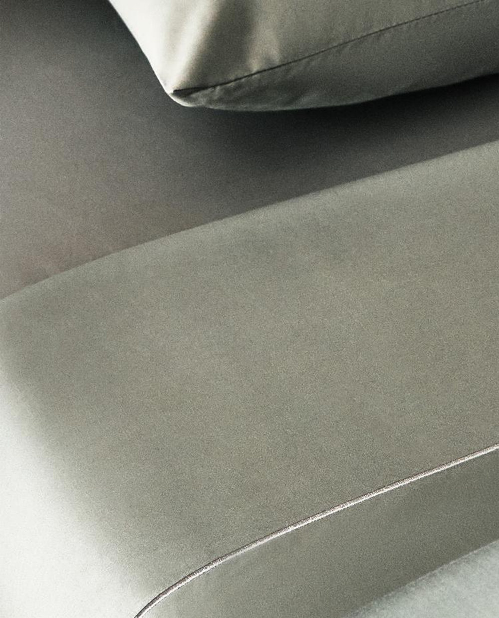 ZARA HOME (300 НИТЕЙ) ПРОСТЫНЯ ИЗ ХЛОПКА, СИНИЙ