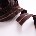 Молния металлическая №5, Темный шоколад, цена за 10 см.