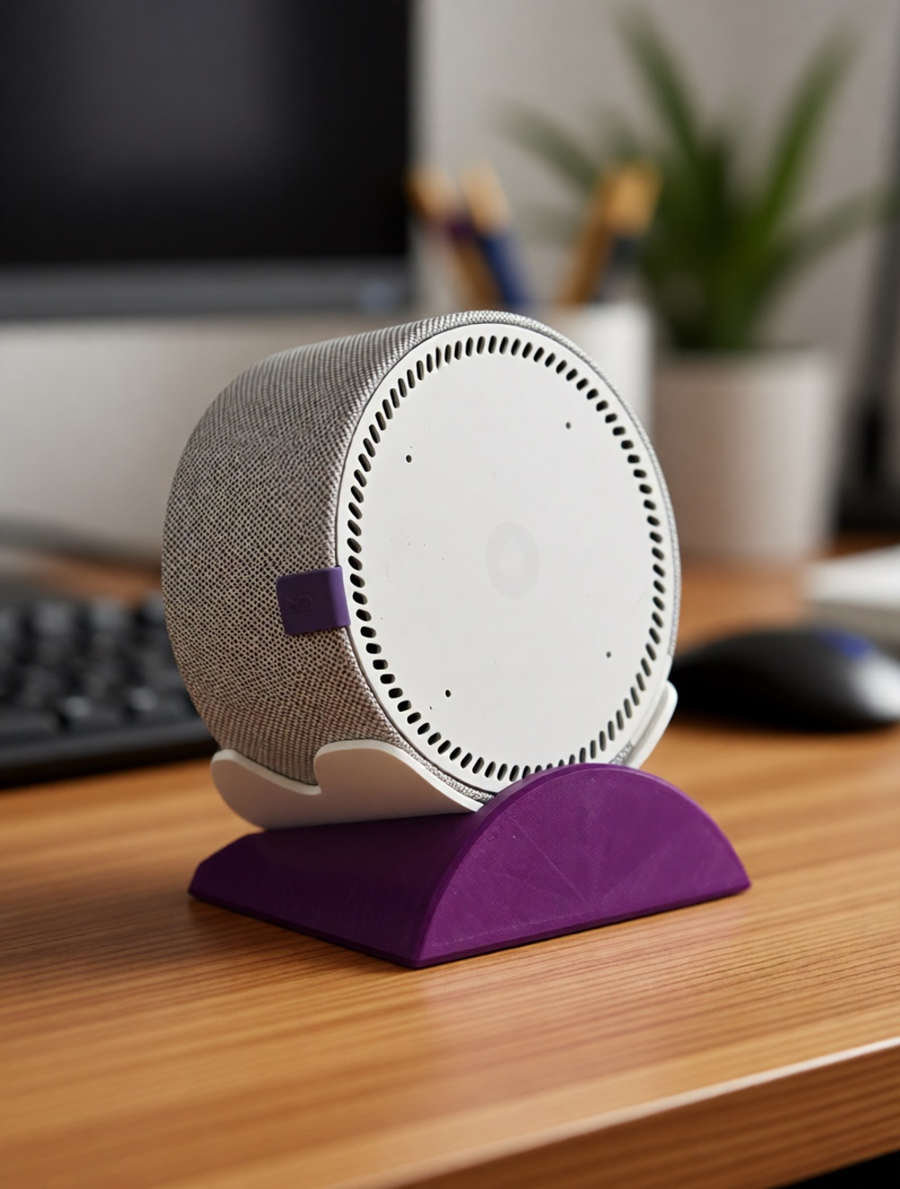 Подставка настольная для Яндекс станции Мини1, 3D печать, белая с фиолетовым