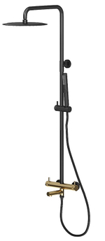 Душевая система Allen Brau Priority 5.31A10-31GB черная/золото