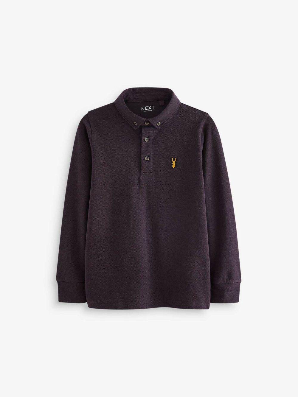 Поло с длинным рукавом для мальчика Next B95-818, Темно-серый