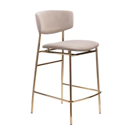 Стул полубарный Bradex Home Elle латте с золотыми ножками