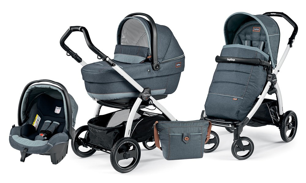 Коляска 3 в 1 Peg Perego Book S XL Set Modular (шасси White/Black)