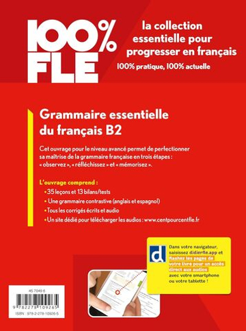 100% FLE - Grammaire essentielle du francais B2 - livre + didierfle.app