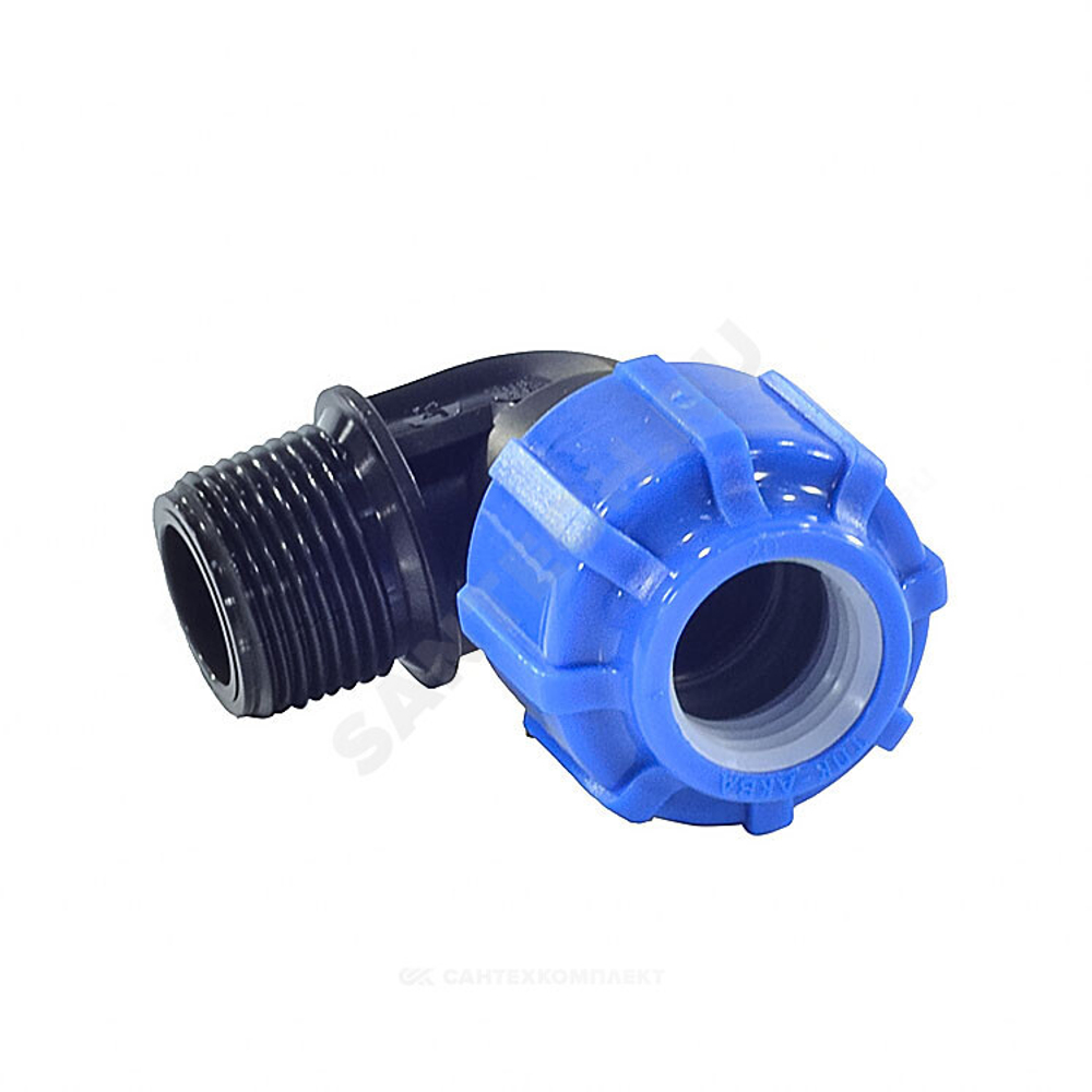 Отвод компрессионный ПЭ Дн 20х1/2"х90гр ВР Ру16 RTP (РосТурПласт) 11535