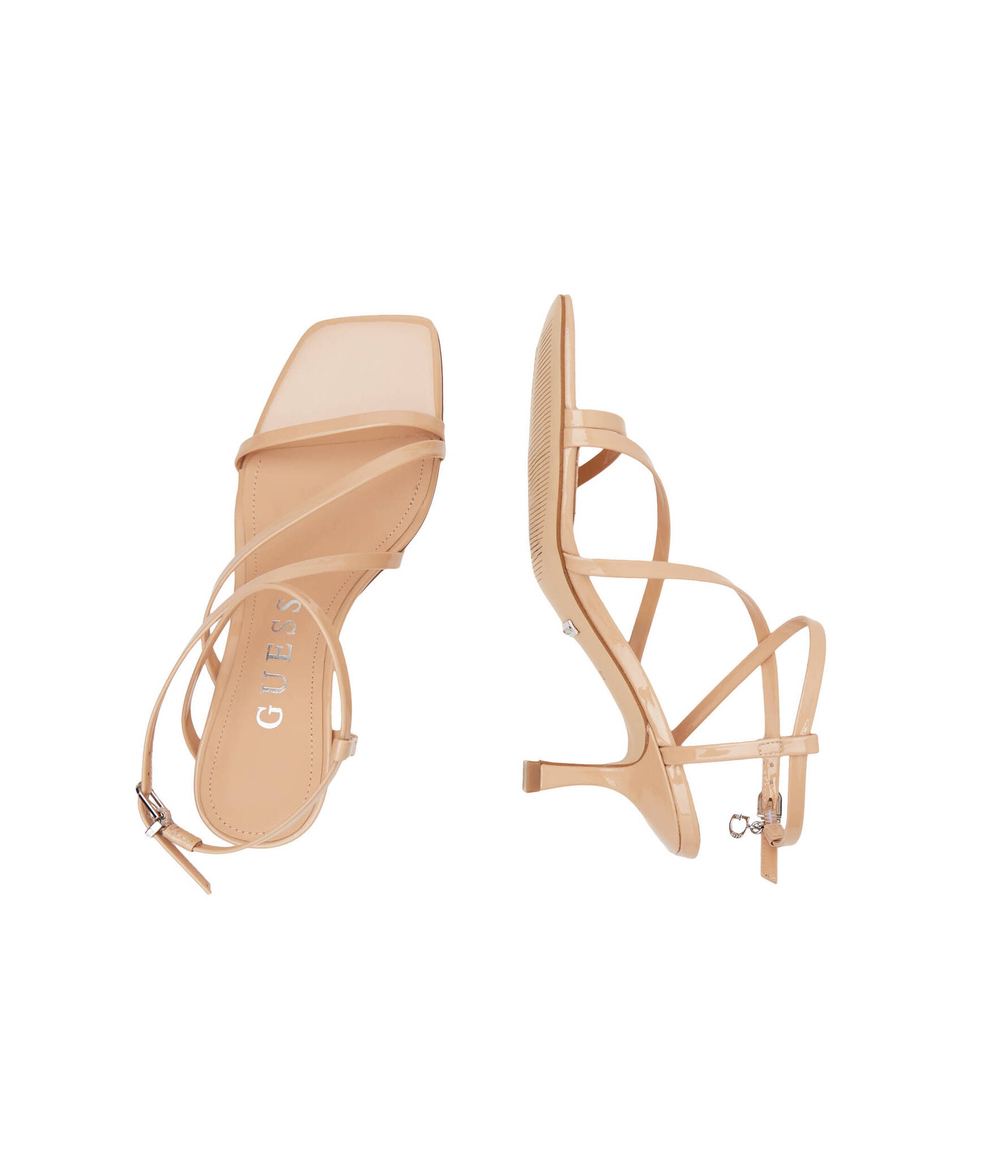 Кожаные босоножки на шпильках rimilla Guess - бежевый(FLJRIM PAT03)