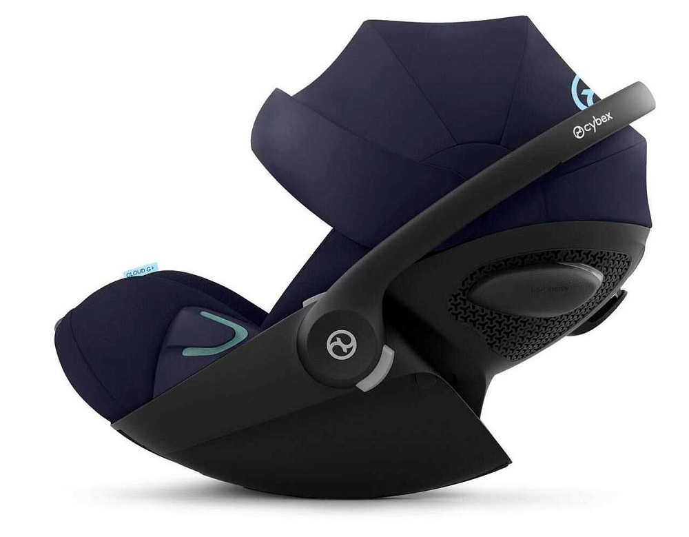 Коляска Cybex Coya Matt Black Frame Cloud G i-Size Ocean Blue Plus Leaf Green с дождевиком