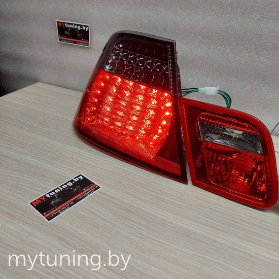 Задние фонари Bmw 3 E46 red smoke led