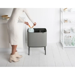 Brabantia Контейнер для мусора Bo Touch 3x11 л серый