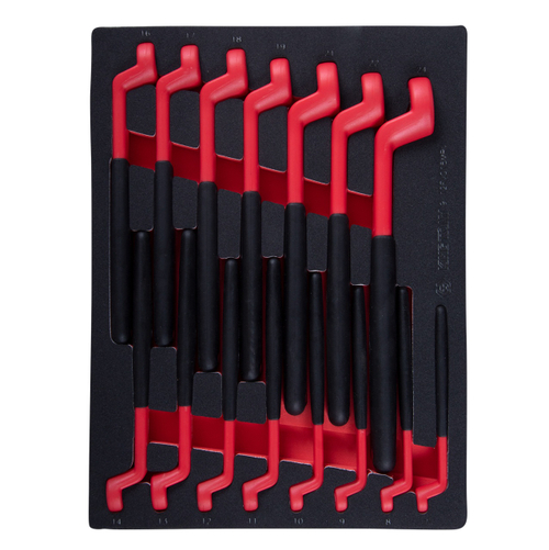 Набор накидных диэлектрических ключей, 7-24 мм, ложемент, 15 предметов KING TONY 9-12FVG15MRV
