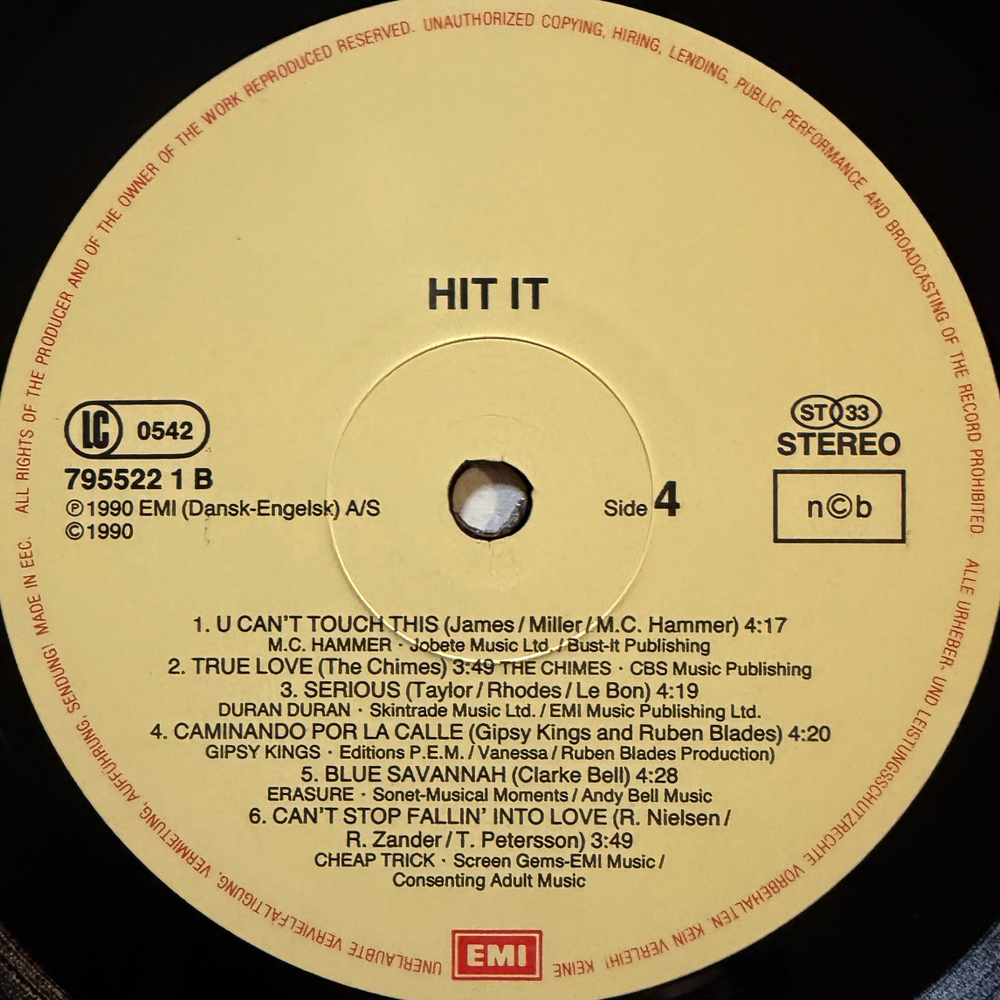 Сборник Hit It 2LP (Дания 1990г.)