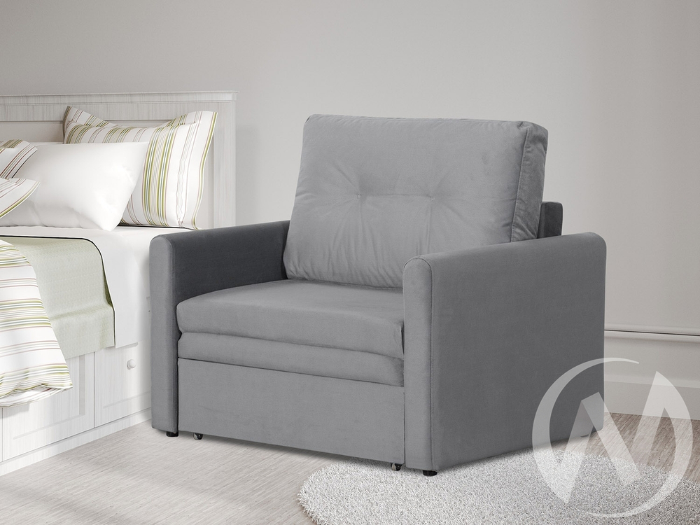 Диван прямой Юнат 2 (МД) Bismark 14 (велюр серый)