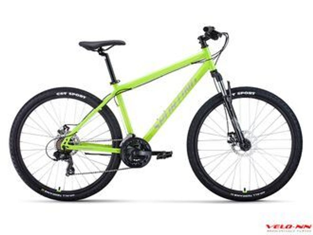 Велосипед FORWARD SPORTING 27,5 2.0 D  8 ск., 2023 (ярко-зеленый/серый)