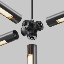 Х-образный вертикальный коннектор для системы с вводом питания Maytoni   CA019L4C-P-B