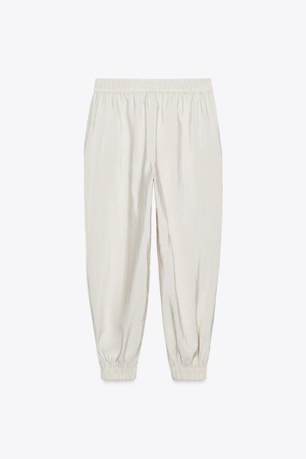 ZARA БРЮКИ С МАНЖЕТАМИ, КРЕМОВЫЙ