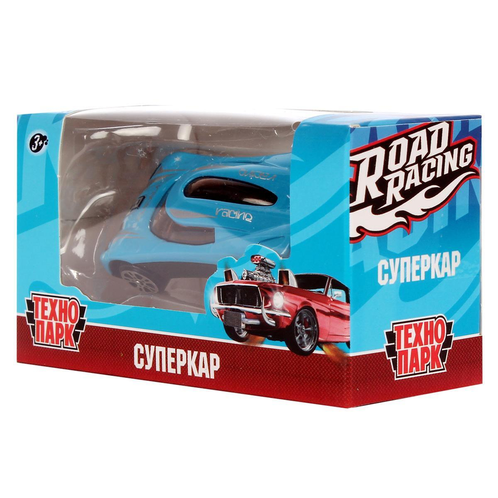 Модель ин. мет. "Road Racing Суперкар" 7,5см. в ассорт, коробка RR-7-65161-R (Технопарк)