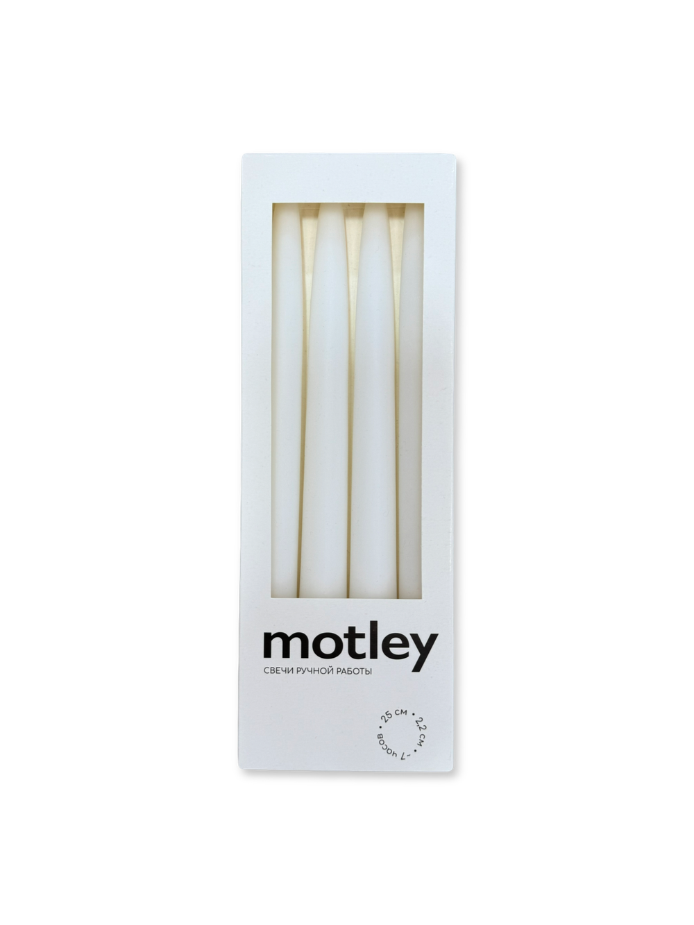 Набор классических свечей Motley 4 шт | белый
