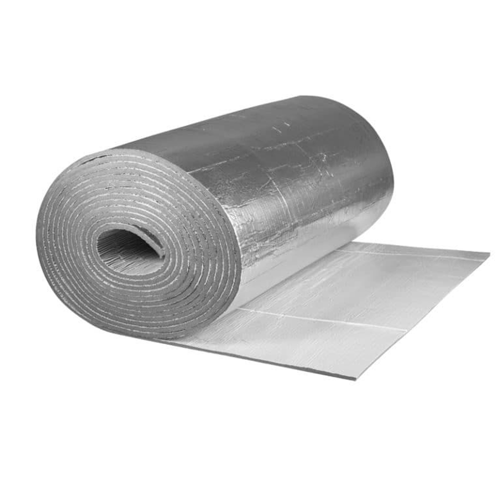 Изоляция K-FLEX PE 15x1000-12 AD METAL толщина 15мм, ширина 1м, в рулоне 12кв.м, самоклеящаяся, с алюминиевым покрытием