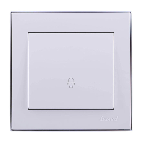 RAIN 703 0225 103 Кнопка звонка бел. с бок. вст. хром