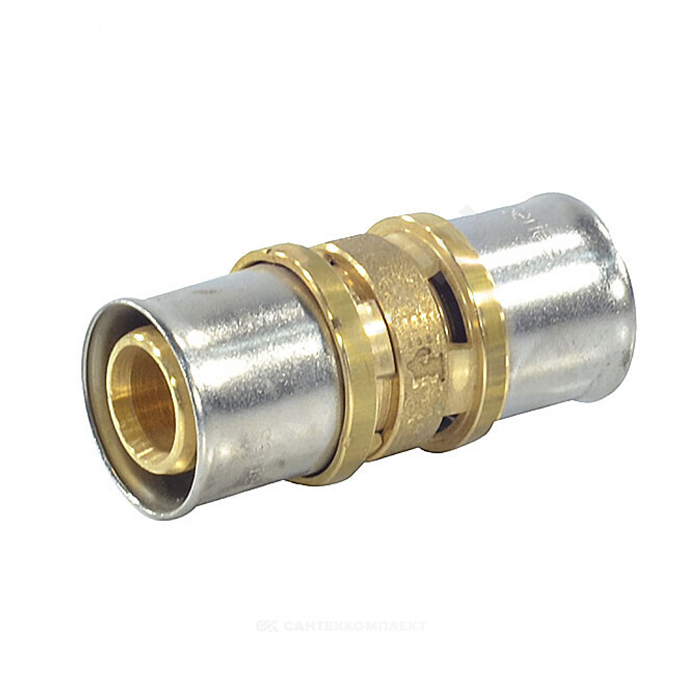 Муфта для МП/PE-X труб латунь пресс Дн 26 RM102 Giacomini RM102Y009