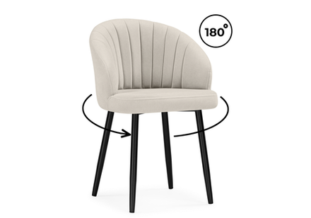 Стул на металлокаркасе Woodville Бэнбу marseille 2 данс, черный, ножки черные