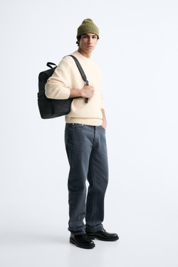 ZARA РЮКЗАК ИЗ НЕЙЛОНА, ЧЕРНЫЙ