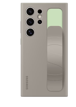 Чехол-накладка Standing Grip Case S24 Ultra (Серо-коричневый)