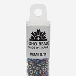 Японский бисер TOHO Demi 8/0 (№86), металлизированный, непрозрачный глянцевый