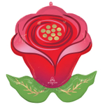 Шар Фольгированный Роза Цветочный привет (Красный)