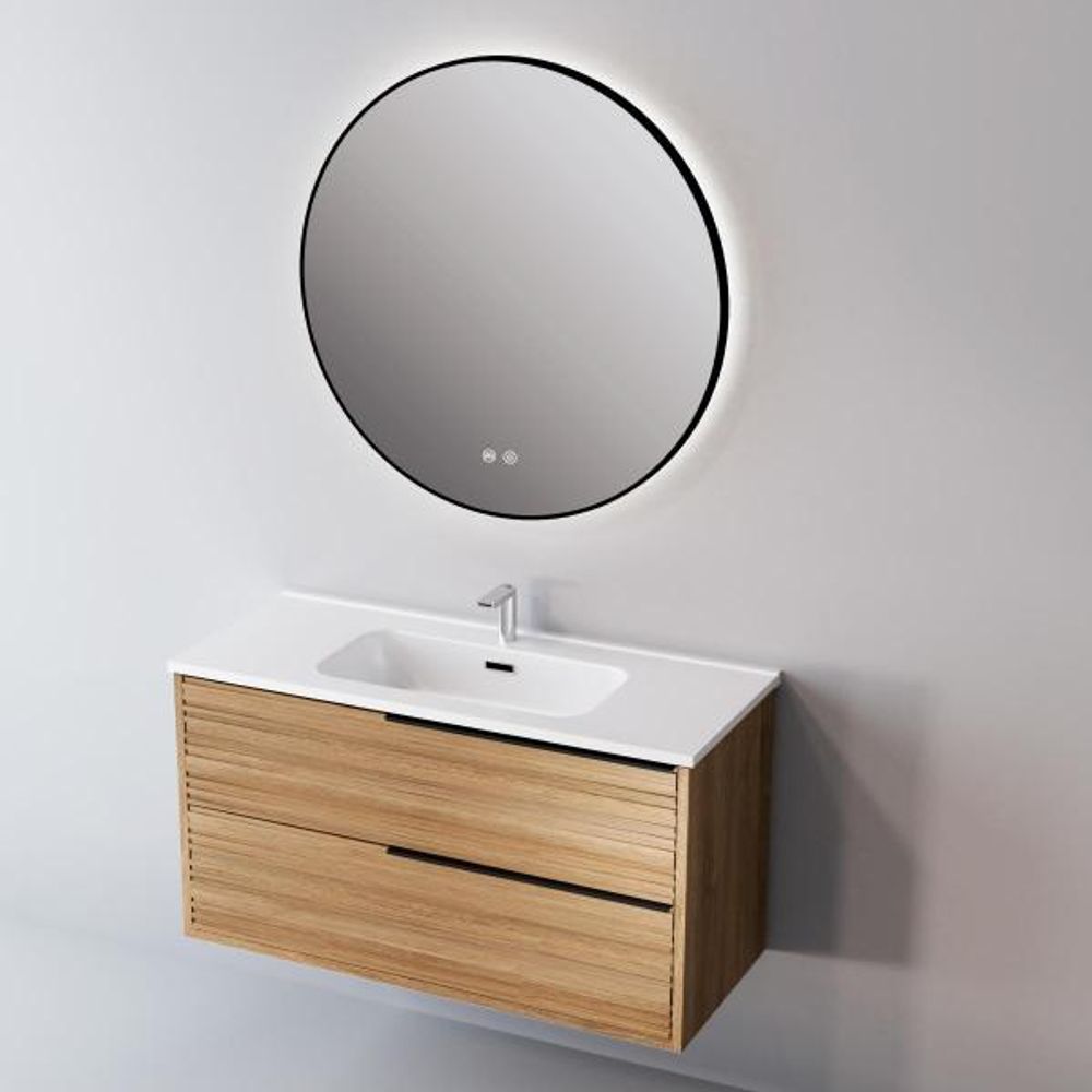 Раковина интегрированная в столешницу VOLTERRA 101х46х18  EV.101.C белая глянцевая