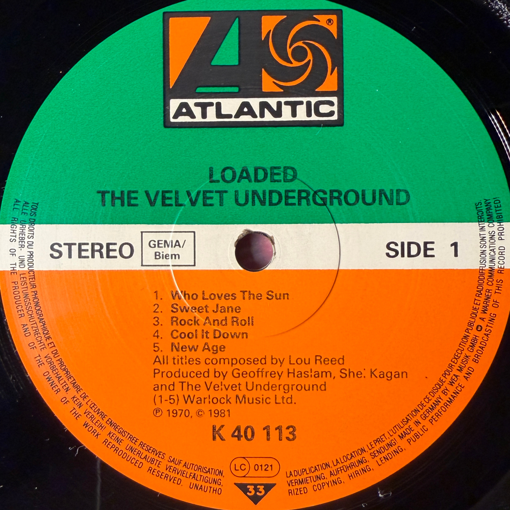 The Velvet Underground ‎– Loaded (Германия)