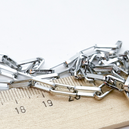 Цепочка, сталь, размер звена 10*4 мм, цена за 50 см