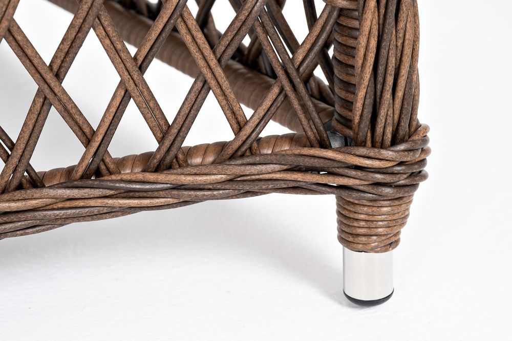 "Эспрессо-80 L" обеденная группа плетеная, цвет коричневый