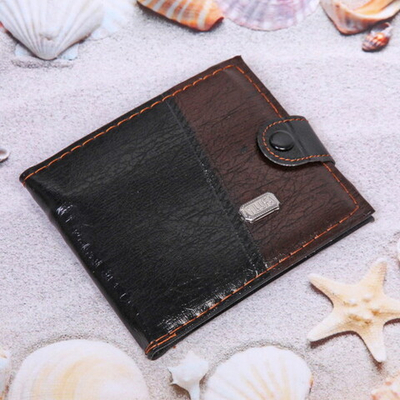 Кошелек мужской «Egoist - Классика», 3 кармана, цвет чёрный, 11*9,5см