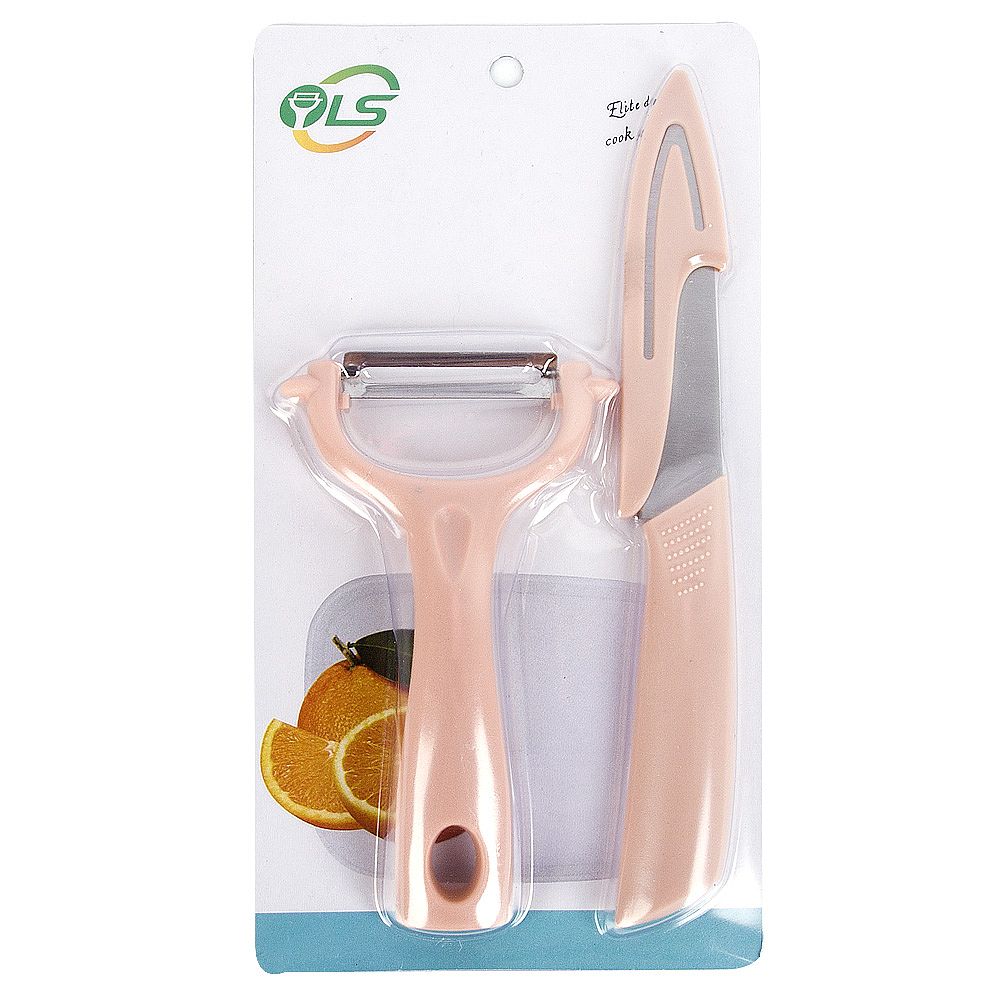 Набор овощечистка и нож для фруктов и овощей h=23/12см. (нержавеющая сталь, полипропилен)