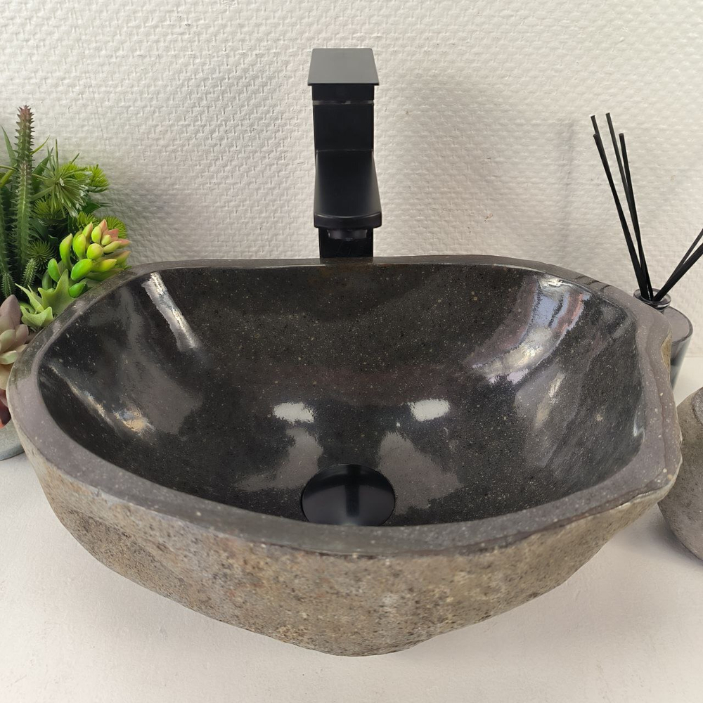 Раковина из речного камня RS-65448 41*29*15 0855