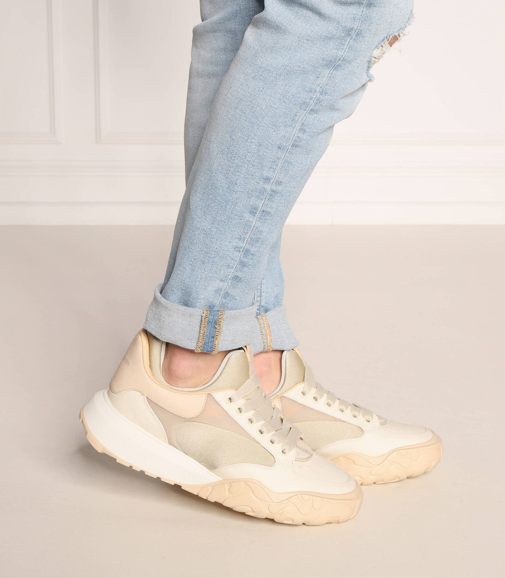 кожаные кроссовки Alexander McQueen - бежевый(727366 WIAAW)