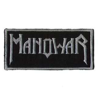 Нашивка Manowar серая надпись (278)