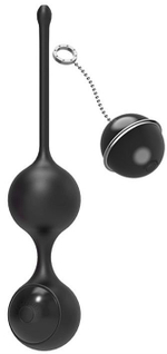 Черные виброшарики с пультом управления K-Balls (Цвет: черный)