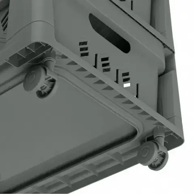 Комод на колесах 4 ящика 30*38,5*69см «DELUXE» серый