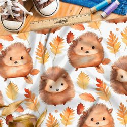 Ткань премиум Оксфорд 600D осенние ежи