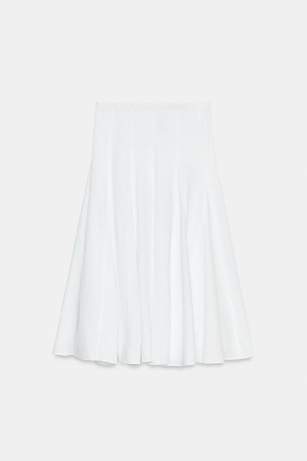 ZARA ЮБКА МИДИ ГОДЕ TRF, БЕЛЫЙ