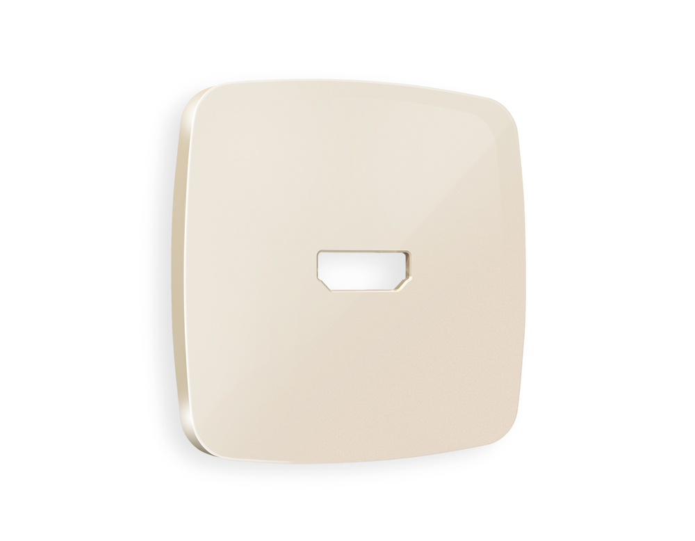 OP3140 Лицевая панель OMEGA (Бежевый глянец) для HDMI розетки QUANT