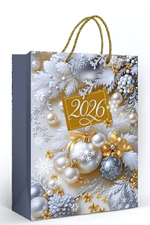 Пакет подарочный ламинированный ML "Серебряные шары" 10000562 (ТМ Хорошо)