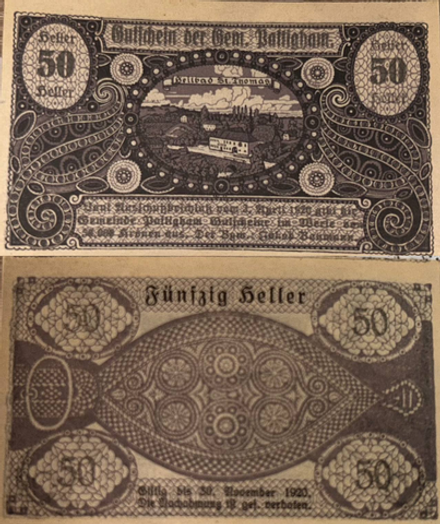Австрия 50 геллеров 1920 Паттигхам aUNC
