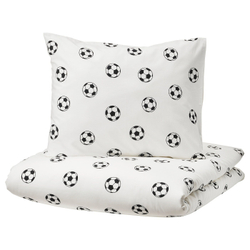 IKEA SPORTSLIG  (ИКЕА СПОРТСЛИГ)  -  Пододеяльник и наволочка, рисунок в виде шара, 150x200/50x60 см