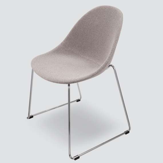 Стул Vid Soft серый, ножки хром