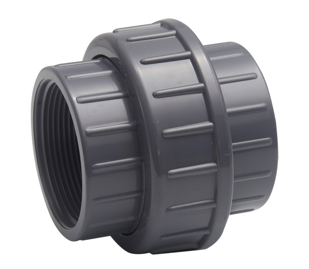 Муфта переходная ПВХ (НПВХ) разборная с внутренней резьбой под клей (Ру16), Китай
