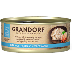 Grandorf Chicken with Prawn 70 г - консервы для кошек (куриная грудка с креветками)